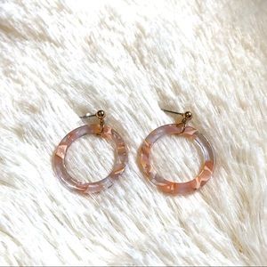 earrings circle dangle jewelry drop clear